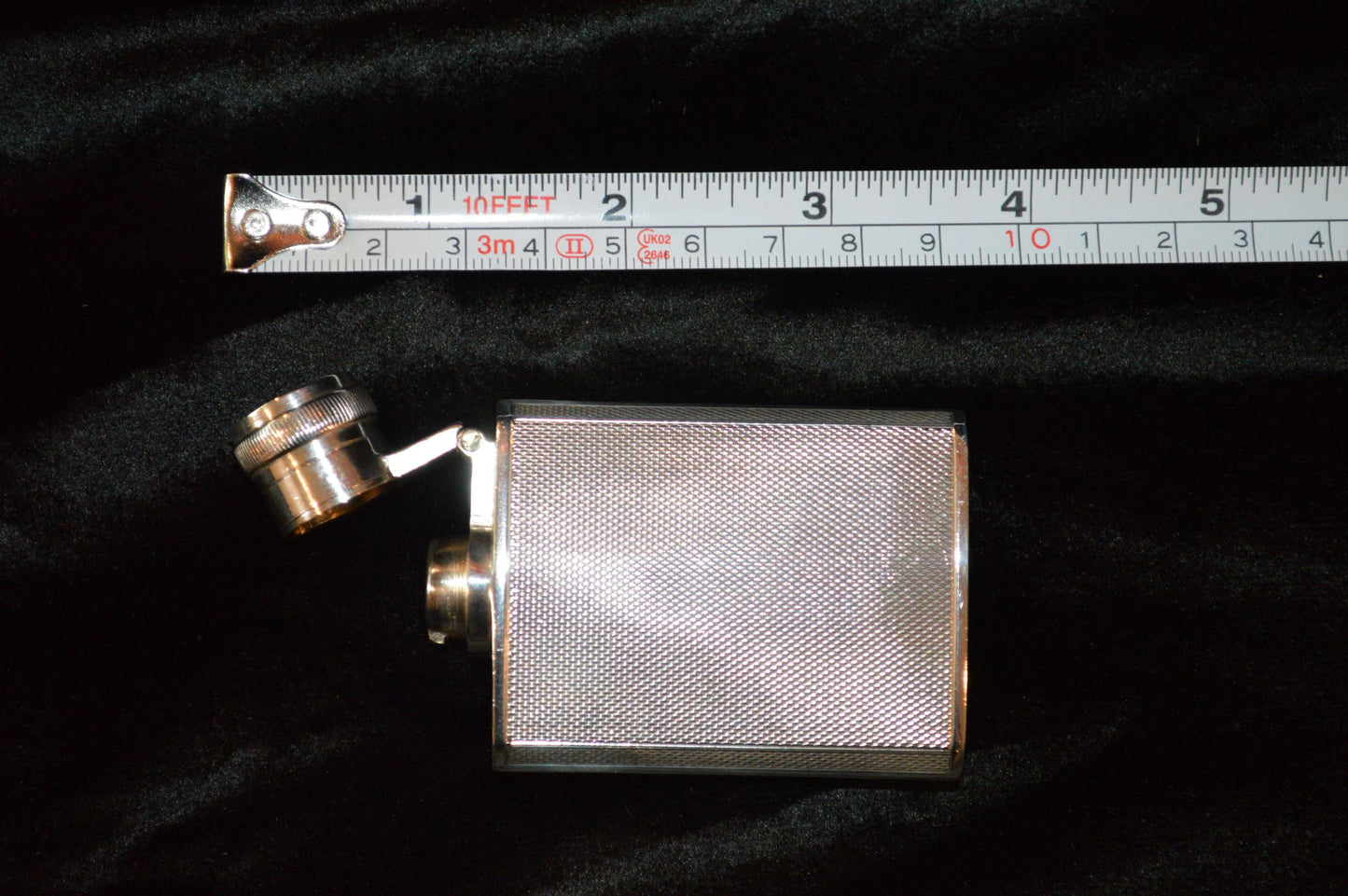 Lady's Dainty Sterling Silver Purse Flask, 1933