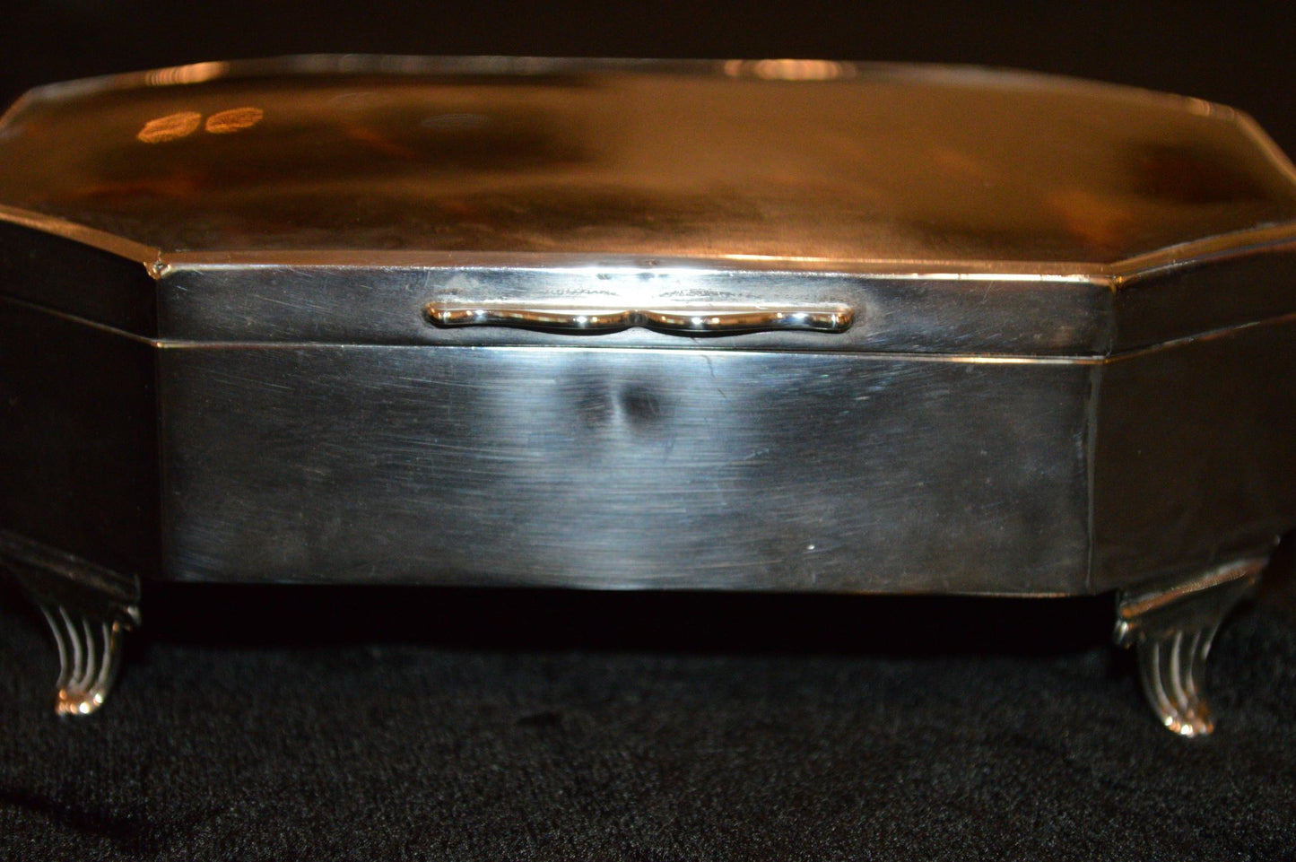 Antique English Silver & Tortoise Gentleman's Cuff Link Box