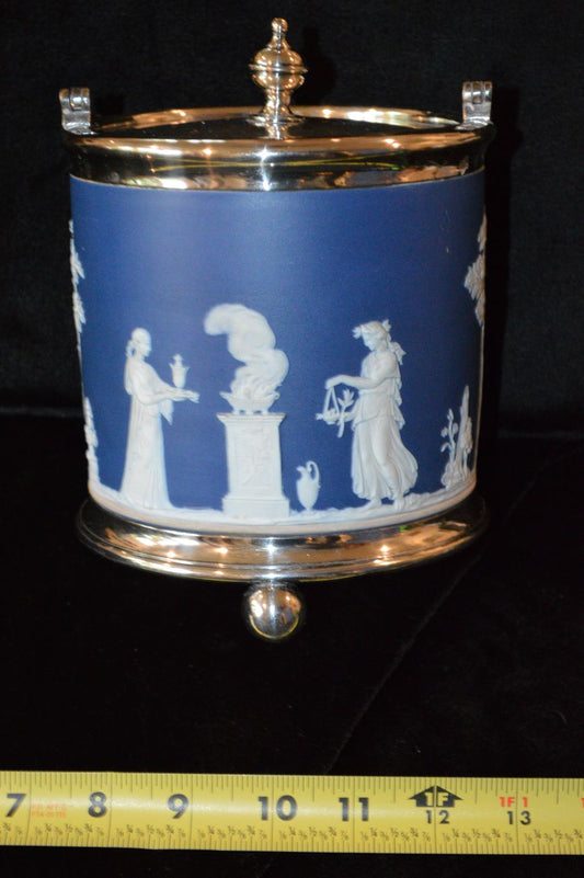 Antique Wedgewood Jasperware Biscuit Barrel