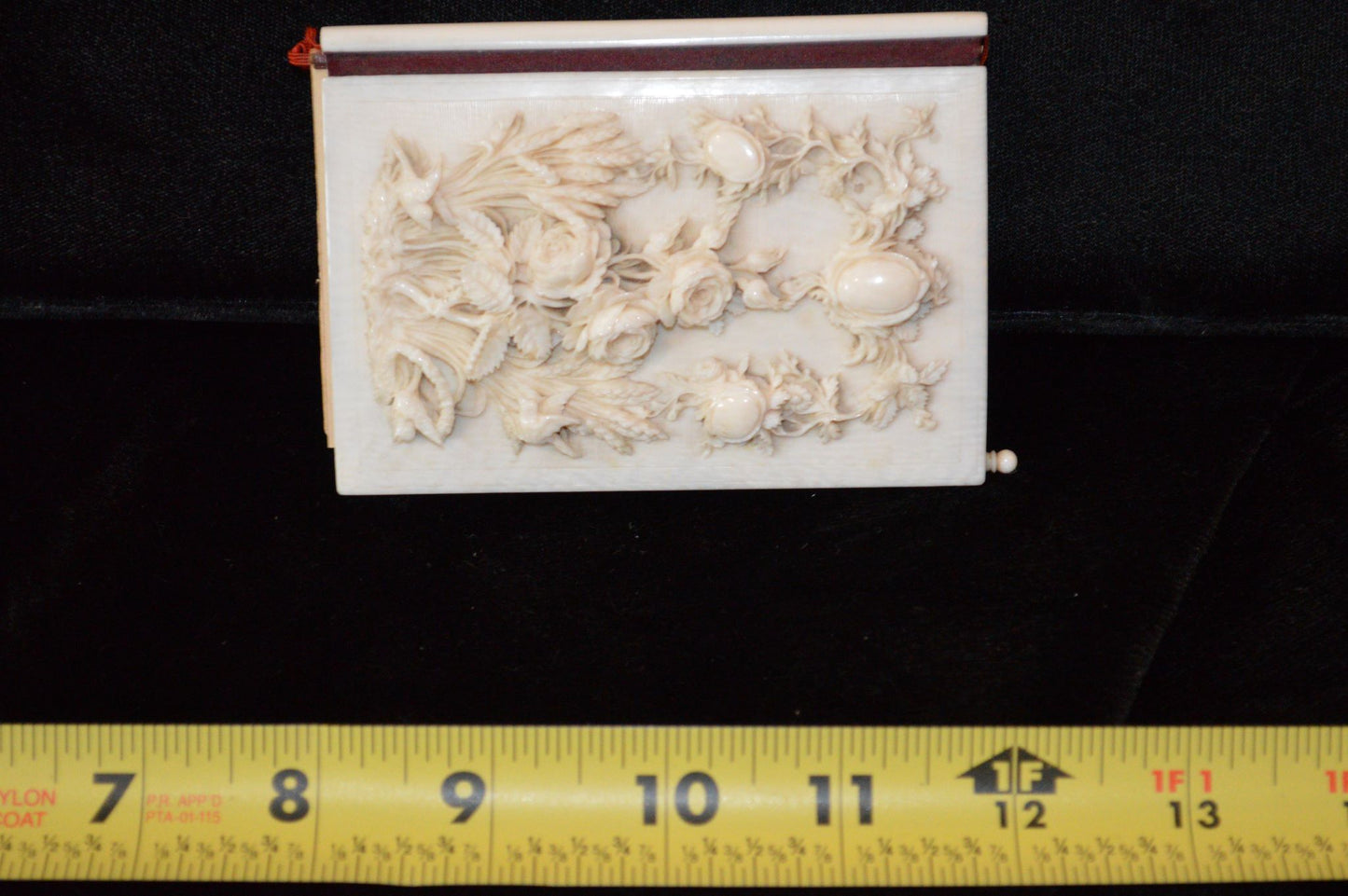 Beautifully Carved Victorian Ivory Dance Card Notebook