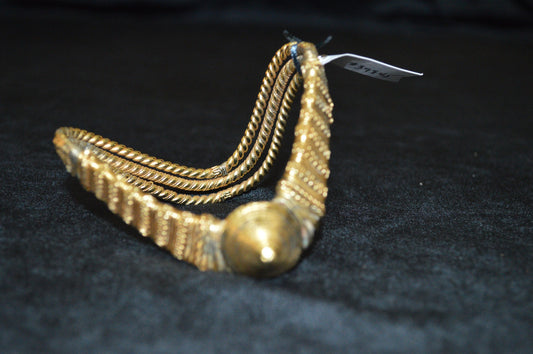 Stunning Indian Gold over Sterling Silver V-Shaped Armlet