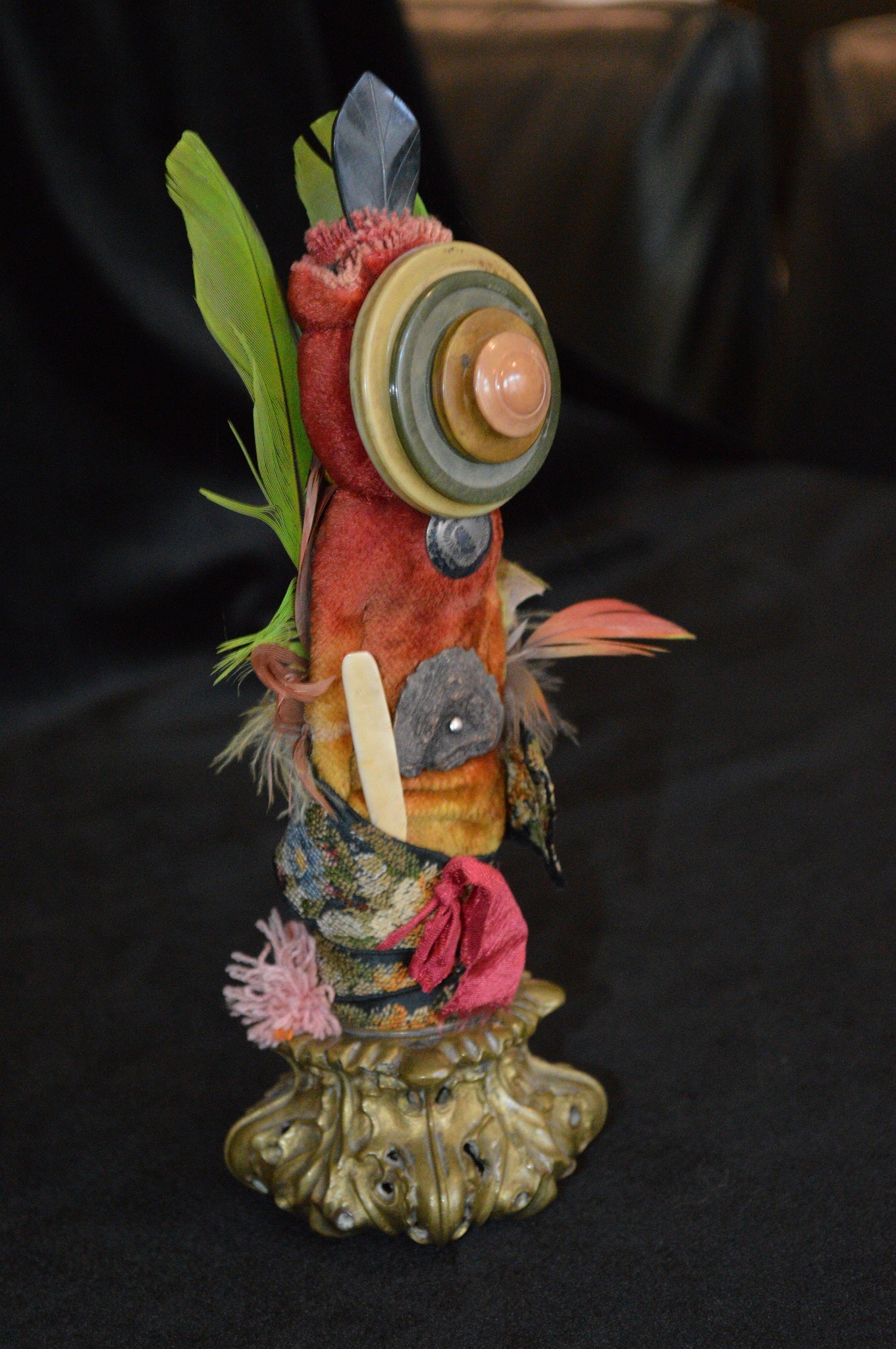 Assemblaged Messenger Figure by the late Pamela Adger