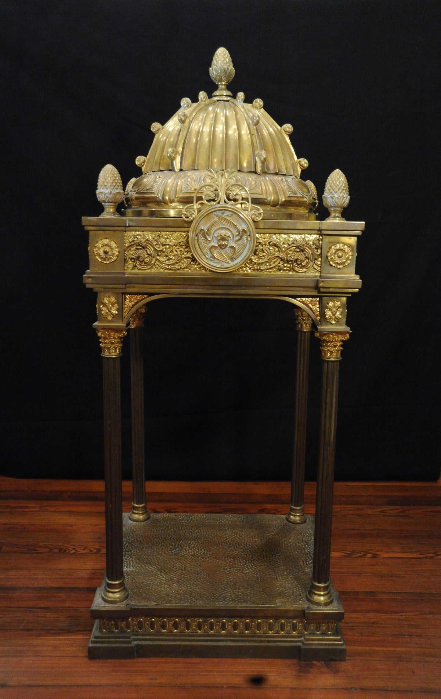 Antique Parcel-Gilt Bronze Shrine