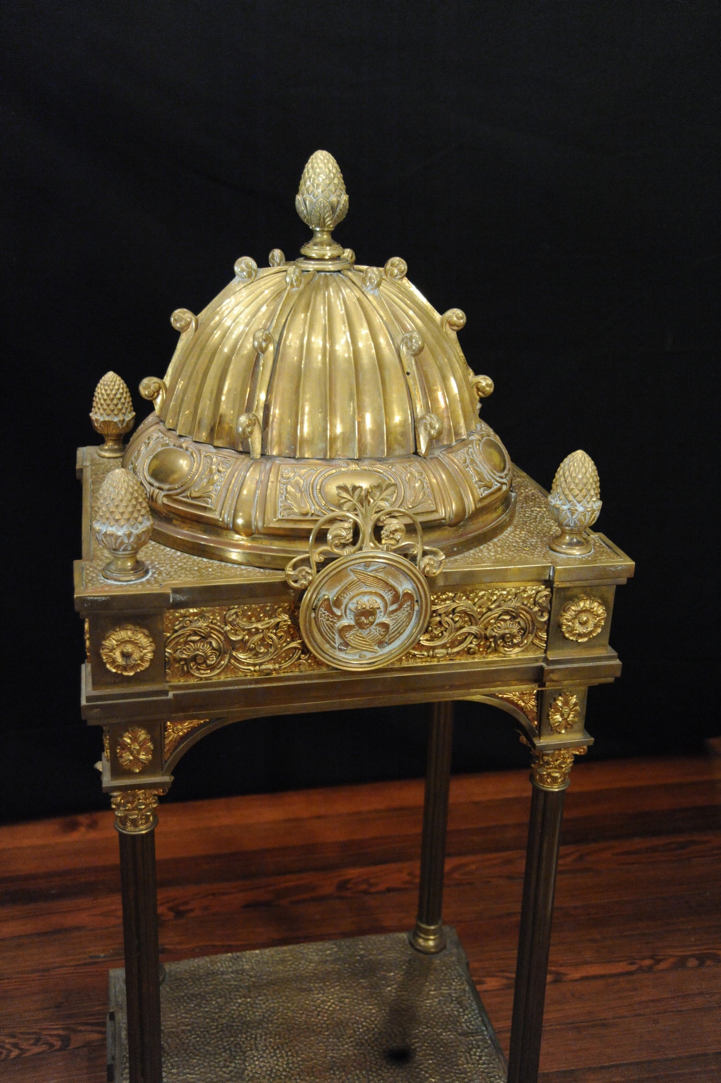 Antique Parcel-Gilt Bronze Shrine